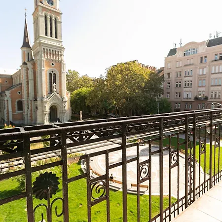 Bakats Ter With Balcony Overlooking Church Square Apartment Budapest